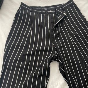Black striped pants